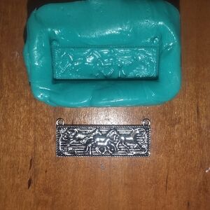 Running Horses Pendant Mold With Holes ~ Jewelry Making - Resin / Polymer Clay